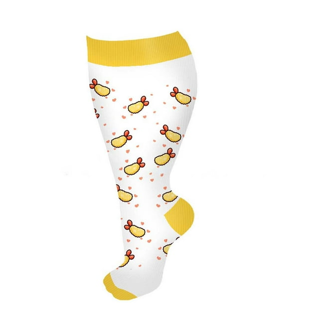 Up To $10 Stockings Multi-color 3 Packs Plus Size Compression Socks Wide Calf for Women & Men Large Size Knee High Support Stockings for …
