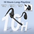 thumbnail image 4 of Bluetooth Headset with Microphone,Open Ear Headphones Wireless Noise Cancelling Headset for Office, 4 of 5