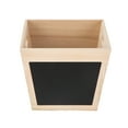 thumbnail image 5 of Your Zone Kids Natural Wood Storage Bin with Chalkboard Label and Cutout Handles, 11 in x 11 in x 9 in, 5 of 15