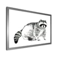 thumbnail image 2 of Designart 'Black and White Portrait Of Raccoon' Farmhouse Framed Art Print, 2 of 4