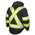 thumbnail image 2 of Richlu S42631BL5X 5-in-1 Saftey Stripes Black System Jacket with 2 inch Silver 3m Scotchlite on 4 inch Contrast Backing,, 2 of 2