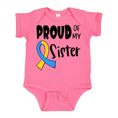 

Inktastic Proud of my Sister Down Syndrome Awareness Boys or Girls Baby Bodysuit