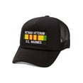 thumbnail image 2 of Military Patch Adjustable Trucker Hats - Vietnam Veteran - US Marines, 2 of 2