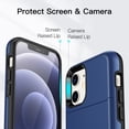 thumbnail image 2 of JETech Wallet Case for iPhone 12/12 Pro 6.1-Inch with Card Holder, Dual Layer Shockproof Protective Phone Cover, Sliding Hidden Slot (Cobalt Blue), 2 of 7