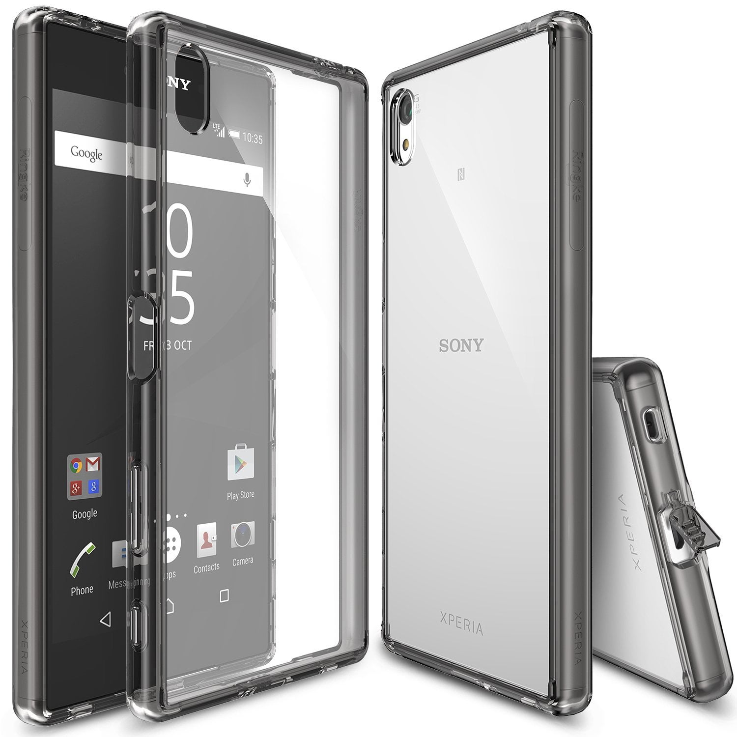 Verrijking George Bernard Rationalisatie Sony Xperia Z5 Premium Case Ringke [FUSION] Absorb Shock TPU Bumper Clear  Hard Case - Walmart.com