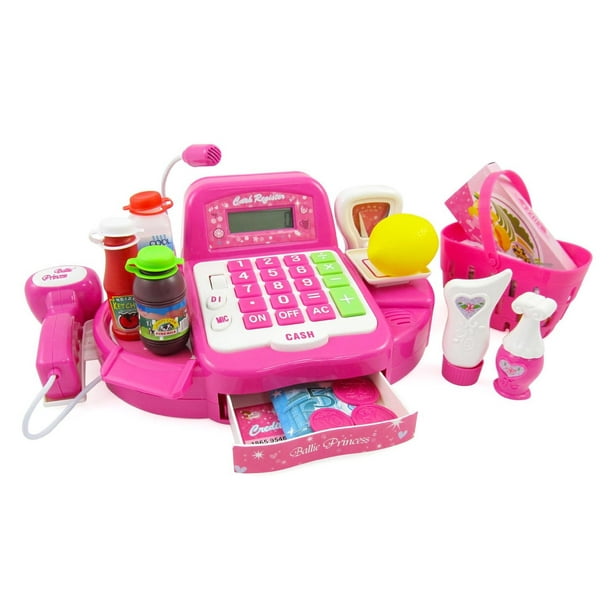 12" Pink Supermarket Cash Register