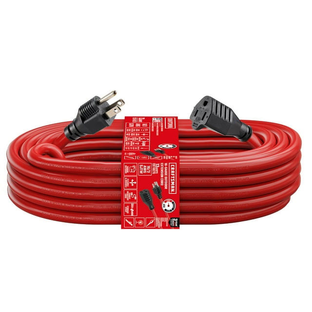 Cable de extensión CRAFTSMAN 25 pies impermeable 16/3 SJTW 13A/1625W