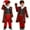 Red, variant on JIANJIA Toddler Boys Outfit Sets Christmas Santa Suit Plaid Print Long Sleeve Coat Pants Vest With Hat 4Pcs Party Activewear