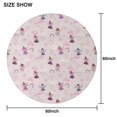 thumbnail image 6 of Light Pink Fairy Pattern Round Tablecloth 60"x60",Wrinkle Wipeable Table Cloth for Kitchen Dining Room Picnic Patio Party, 6 of 6