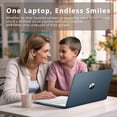 thumbnail image 3 of HP 15.6" HD BrightView Laptop, Intel Pentium Silver N5030 Processor, 8GB RAM, 256GB PCIe SSD, Intel HD Graphics 605, 720p HD Webcam, Stereo Speakers, Blue, Windows 11, 32GB USB Card, 3 of 9