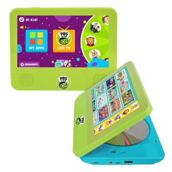 PBS Playtime Pad 7" Kid Safe Educational  and DVD Player All-in-One | Video Clips, Songs, Educational Games, Music Videos and More!