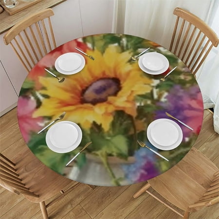 Round with Wipeable Circle Outdoor Table