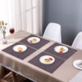 thumbnail image 6 of Placemats Set of 4 for Dining Table, Table Placemats, Rectangular PVC Vinyl, 18x12 Inches - Gray, 6 of 8