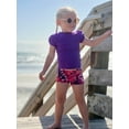 thumbnail image 2 of Girls UPF 50+ Printed Swim Boy Shorts | Electric Zebra, 2 of 4