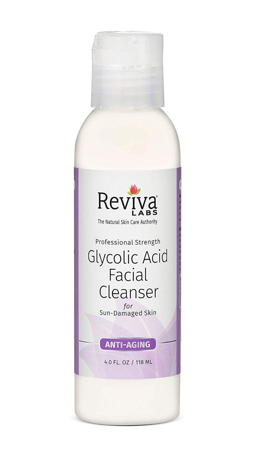 Glycolic Acid Facial Cleanser, Deep cleansing for face & throat. Mild
