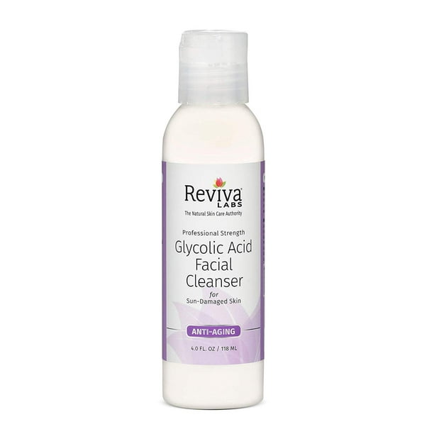 Glycolic Acid Facial Cleanser, Deep cleansing for face & throat. Mild exfoliating. A versatile