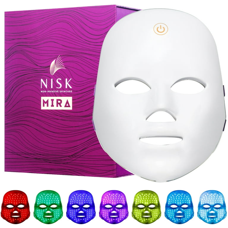 Nisk Wireless Skin Care Therapy Mask - 7 Colors LED, Red Light Home Therapy for Face, Rejuvenating & Anti-Aging Led Mask - Facial Skin Care - Walmart.com