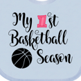 thumbnail image 4 of Inktastic My 1st Basketball Season Girls Baby Bib, 4 of 4
