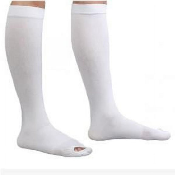 CAP Anti-Embolism Knee-Length Compression Stockings  White, 3XL - 1 Pair