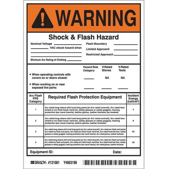 Brady Permanent Adhesive Label,7x5in,Vinyl,PK5 121081