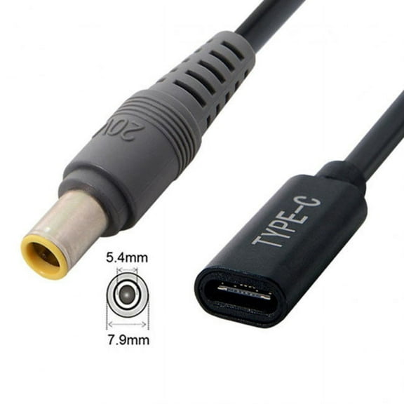 FVH Type C USB-C Female Input to DC 7.9*5.4mm Power PD Charge Cable fit for Laptop 18-20V