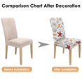 thumbnail image 7 of Seahorse and Anchor Design Dining Chair Covers Set of 4, Stretch Washable Polyester Slipcovers, Removable Seat Protector for Nautical or Beach Theme, 7 of 7