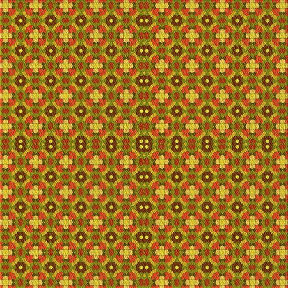 Ahgly Company Machine Washable Indoor Square Transitional Mahogany Brown Area Rugs, 6' Square