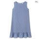 thumbnail image 1 of Vestido De Mujer Sin Mangas Chaleco De Puntos Con Volantes Vestido Suelto De Cuello Redondo, Azul Claro, 3XL Yuarrent AP002086-18, 1 of 6