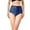 Navy, variant on PMVFHDE Women High Rise Shaping Lace Underwear Floral Lace Shorts Comfortable Solid Color Briefs Belly Control Panties High Waisted Underwear For Women Navy,M