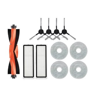 20-Piece Accessories Kit For Xiaomi S20+ Robot Vacuum - Includes Main Brushes, Filters, Side Brushes & Mop Pads