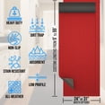 thumbnail image 2 of 24 in. Wide x Cut-to-Length – Non-Slip, All-Weather, Heavy-Duty Utility Runner Rug – Absorbent, Dirt-Trapping, Kid and Pet Safe for Entryways and High-Traffic Areas, Red, 2 of 9