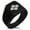 Black, variant on Stainless Steel Takeda Samurai Crest Needle Stripe Pattern Biker Style Polished Ring