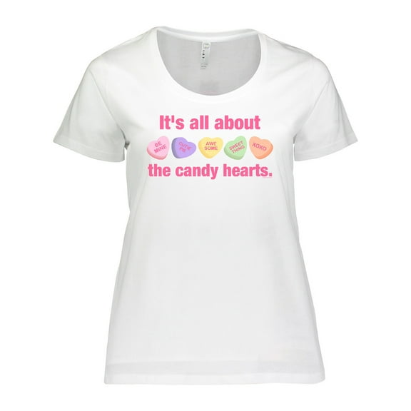 Inktastic Candy Hearts Ii Women's Plus Size T-Shirt