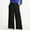 Black, variant on ZZwxWA Womens Culottes Linen Cropped Pants with Pockets Wide Leg Pants Elastic Waist Casual Palazzo Trousers 2025 Fashion