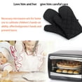 thumbnail image 3 of Guantes Resistentes Al Calor para Horno Estufa Cgtredaw Negro, 3 of 7