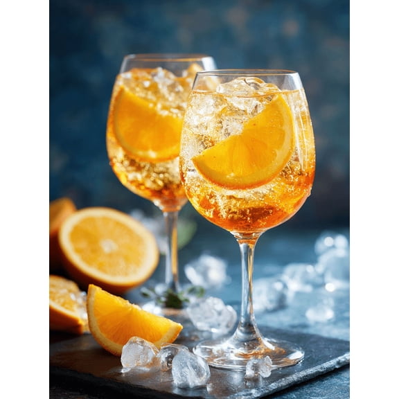 Aperol Spritz Cocktail Canvas Print Wall Art for Home Bar Kitchen Restaurant Cafe Apartment Decor