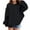 Black, variant on Byoo Toddler Girl Oversize Hoodie Solid Color Long Sleeve Soft Sport Hoody Sweatshirt Cute Comfort Pullovers Top