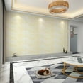 thumbnail image 2 of Dundee Deco Peel and Stick Wall Panels, Yellow, White, Sample 6 in X 6 in, 2 of 6