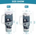 thumbnail image 6 of Yayeee 40oz Double-Wall Insulated Stainless Steel Tumbler with Handle Bottle, Cute Animals, 6 of 8