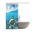 thumbnail image 2 of ABPHQTO Ocean Underwater World Cortina de Ducha, Tela de Poliéster Tortuga Marina Cortina de Ducha Juegos de Baño 150x180 cm, 2 of 3