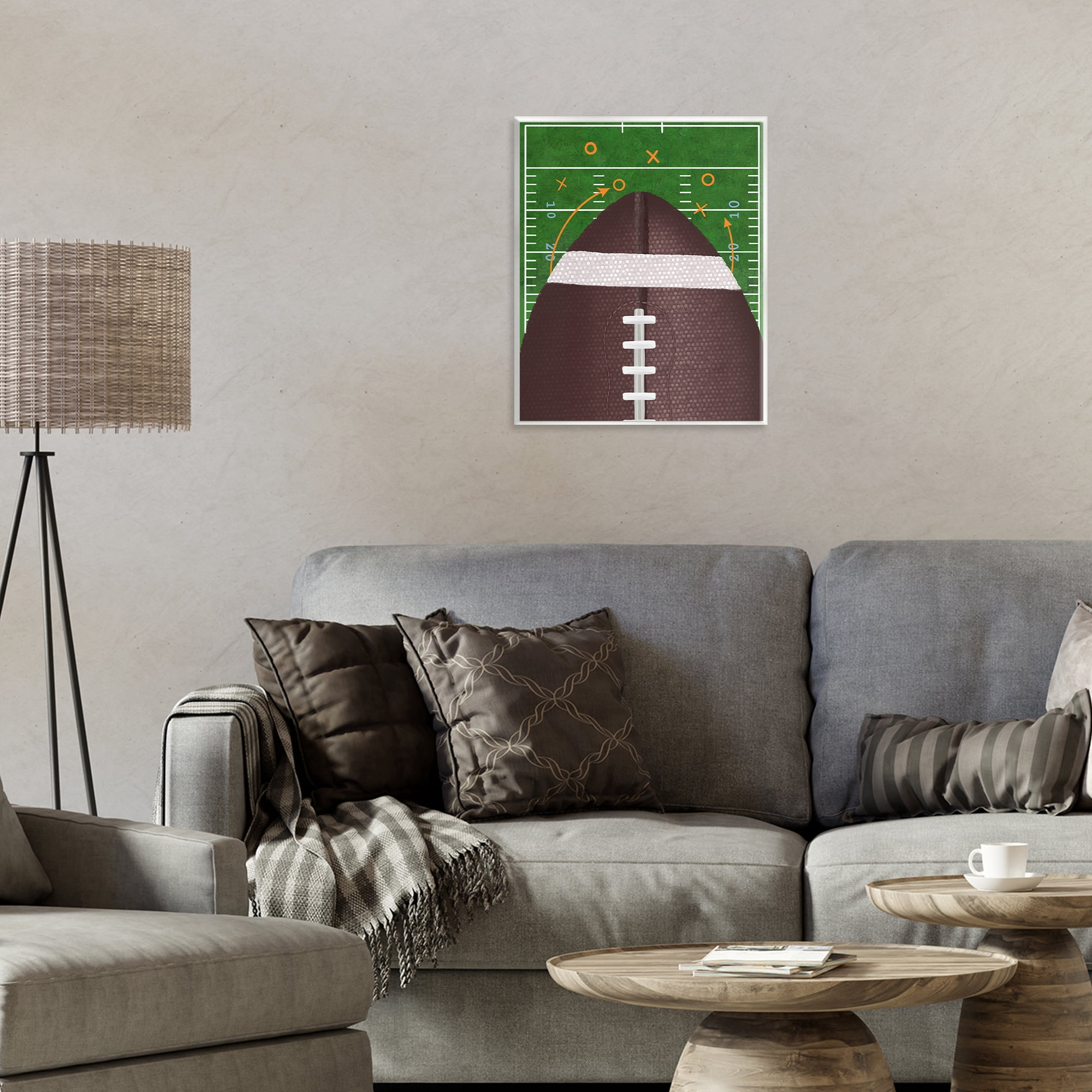 Stupell Industries Football Field Tactics Wall Plaque Art, design by Jennifer Stith