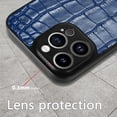 thumbnail image 3 of ELEHOLD for iPhone 11 Pro Crocodile Pattern Leather Case, Classic Luxury Vintage PU Leather Soft TPU Bumper Hard PC Hybrid Shockproof Slim Lightweight Case for iPhone 11 Pro 5.8 inch,Blue, 3 of 9