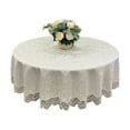 thumbnail image 6 of Round Tablecloth Lace designed Solid color for Home Round Dining Tables 110 CM gold, 6 of 7