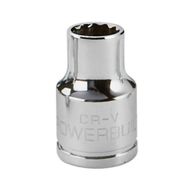 15MM Short Socket, 1/2" Drive,12 Point Powerbuilt Socket 642013