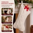 thumbnail image 2 of Pet Christmas Stocking Knit White Christmas Stocking for Dogs Bone Shape Dog Stocking fo Family Holiday Mantel Door Tree Fireplace Wall Window Christmas Decorations by MPOISVA, 2 of 9