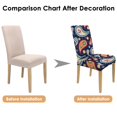 thumbnail image 7 of Chic Paisley Bohemian Dining Chair Covers 4 Pack Vintage Floral Ethnic Retro Colorful Pattern Washable Polyester Stretch Slipcovers Removable Protector for Artistic Home, 7 of 7