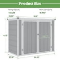 thumbnail image 4 of Enyopro 306Gal Shed & Outdoor Storage, Horizontal Resin Storage shed with Floor, All-Weather Tool Plastic Sheds for Bike, Lawn Mower, Generator, Garbage Cans and Outdoor Storage, 4 of 9