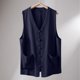 thumbnail image 1 of pstuiky Camiseta sin mangas para hombre, Camisa informal de verano para hombre, color liso, sin mangas, con botones y cuello en V Camisas de hombre xxl, 1 of 3