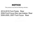 thumbnail image 2 of CMX Rear Ceramic Disc Brake Pads CMX-D886 for Car Ford Focus Fiesta, 2 of 9