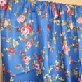 thumbnail image 4 of Cotton Curtain Floral Print 58 Inch Wide Vintage Floral Large Roses Royal Blue, 4 of 4